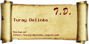 Turay Delinke névjegykártya